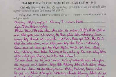 PHÁT ĐỘNG CUỘC THI VIẾT THƯ QUỐC TẾ UPU LẦN THỨ 55