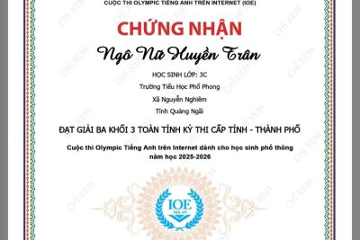 HÀNH TRÌNH IOE 2025-2026: CÁN ĐÍCH RỰC RỠ – RẠNG DANH TIỂU HỌC PHỔ PHONG!