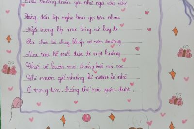 PHÁT ĐỘNG CUỘC THI “CÂY BÚT TUỔI HỒNG” – CHỦ ĐỀ: MÁI TRƯỜNG EM YÊU